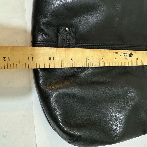 Margot hobo Genuine Black Leather shoulder bag - Picture 9 of 12